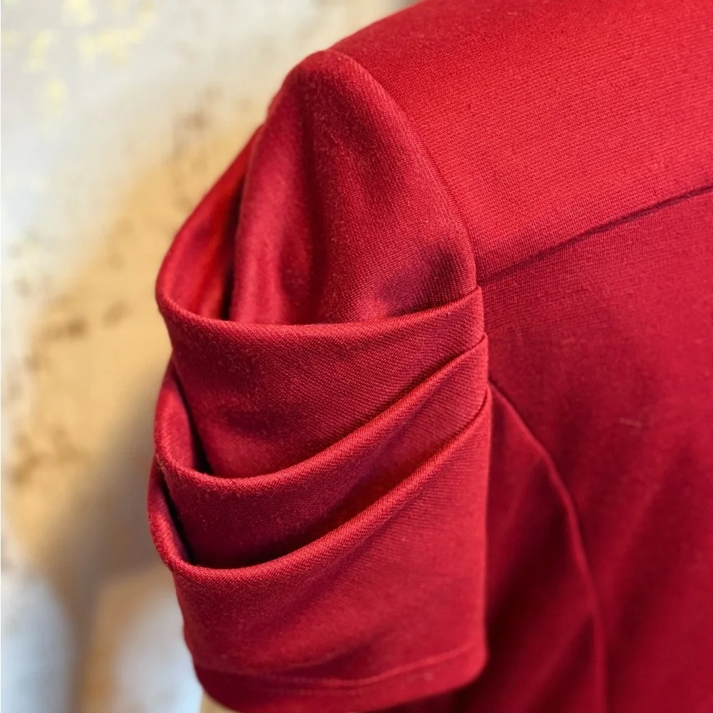 Burgundy Women's Dress - Picture 3 of 11